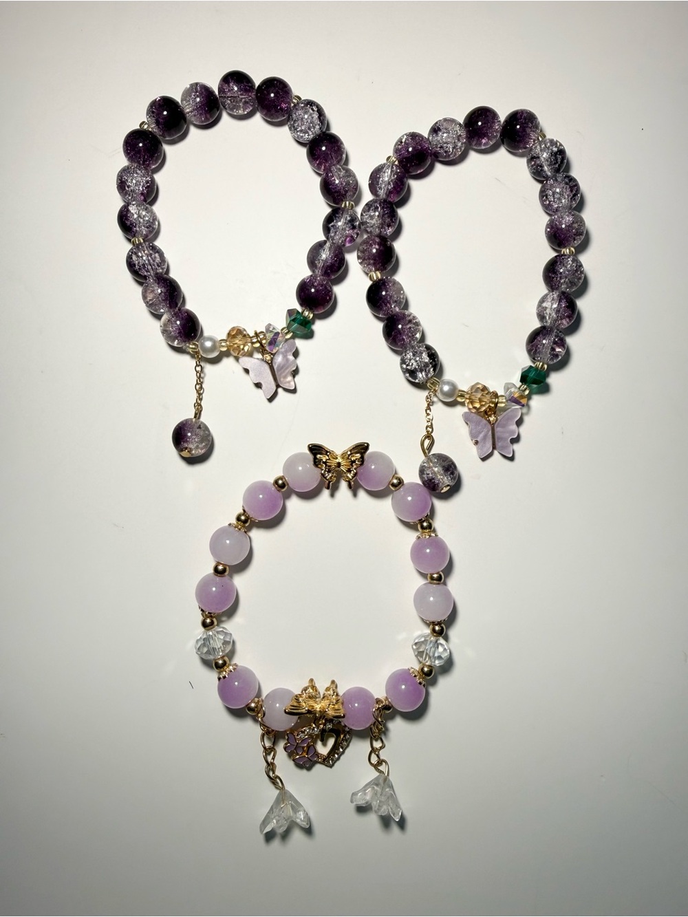 FIVE RANDOM Glass Stretch Bracelets - Picture 6 of 7